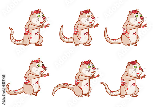 Zombie Rat Walking Sprite