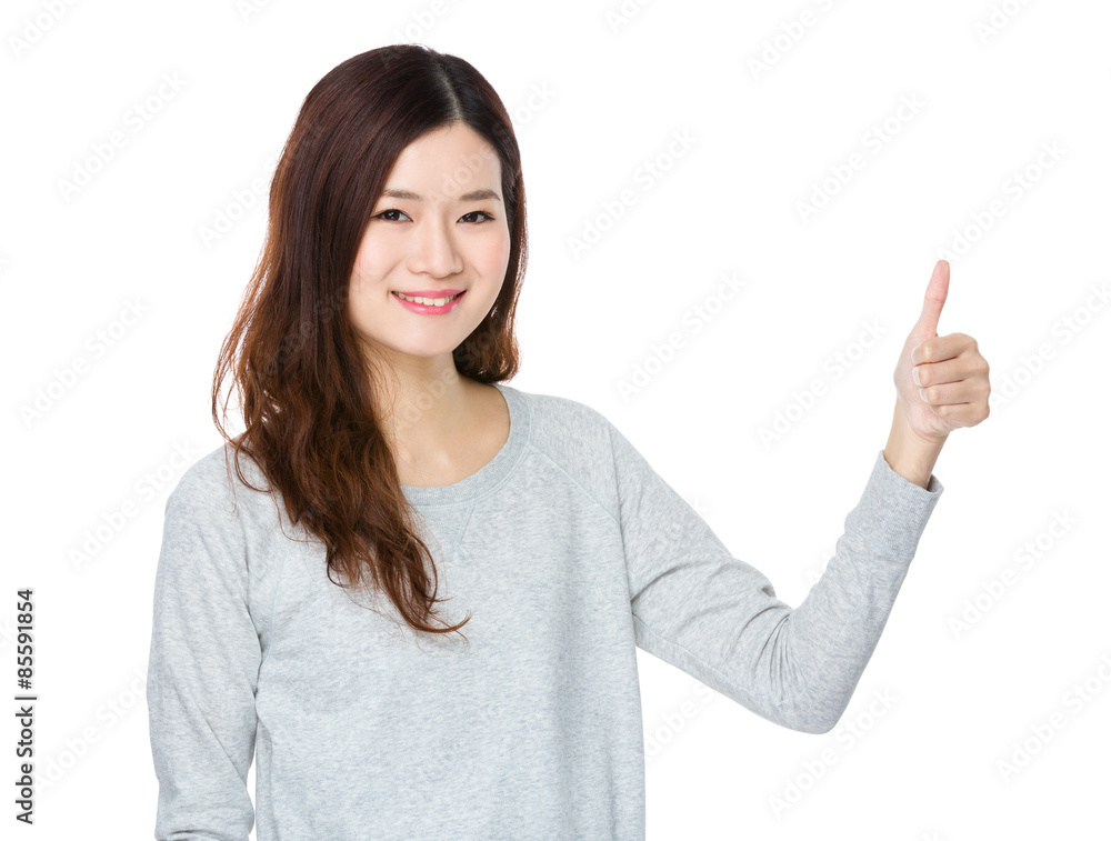 Young woman with thumb up gesture Young woman with thumb up gesture