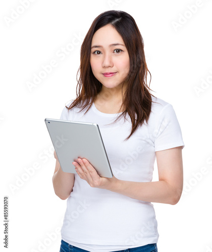 Young woman use of digital tablet
