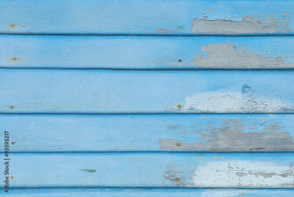 Naklejka premium Wood plank blue brown and green texture background vintage