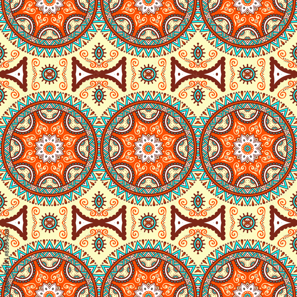 Ethnic floral seamless pattern Ethnic floral seamless pattern