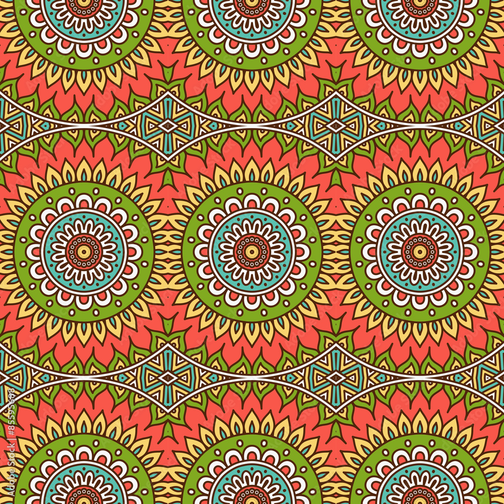 Ethnic floral seamless pattern Ethnic floral seamless pattern