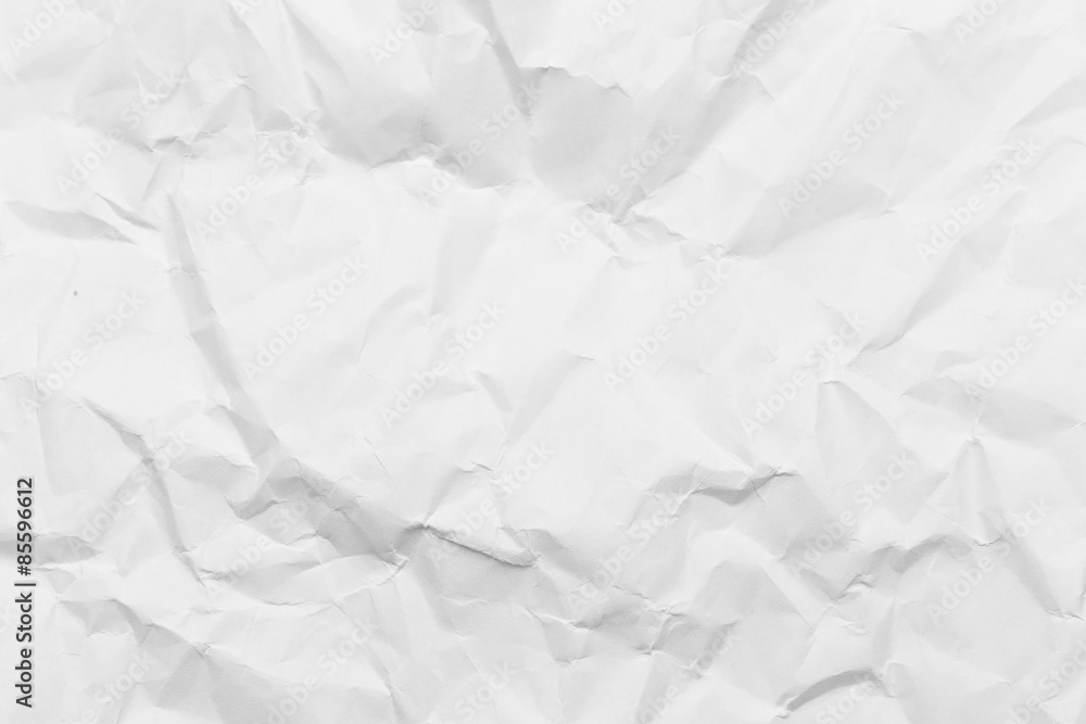 Crumpled white paper Crumpled white paper