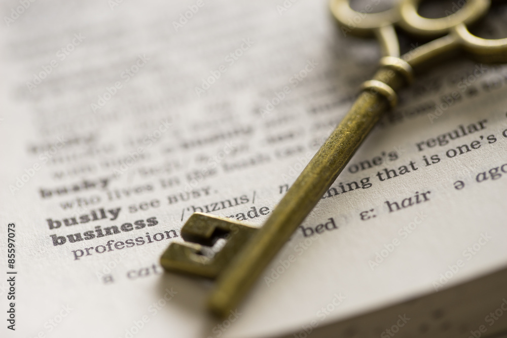 Business concept key for success Business concept key for success