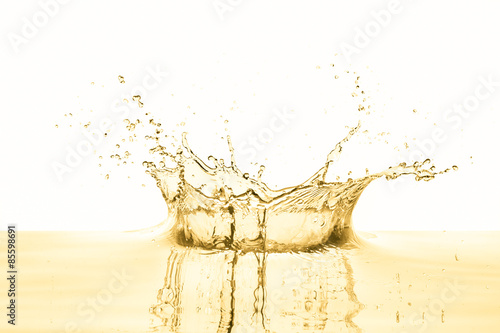 white wine splash isolated on white background