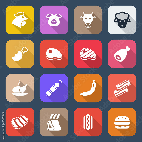 flat meat icons