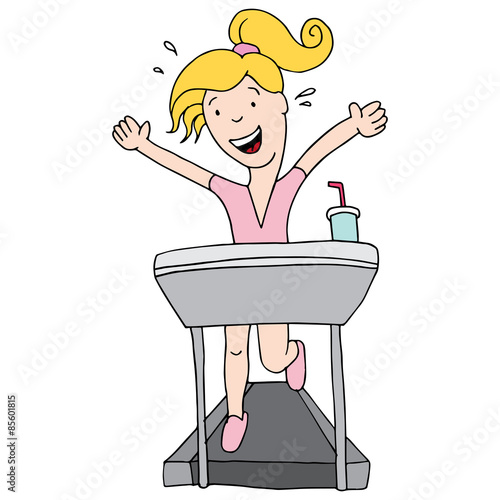 Woman Using Treadmill