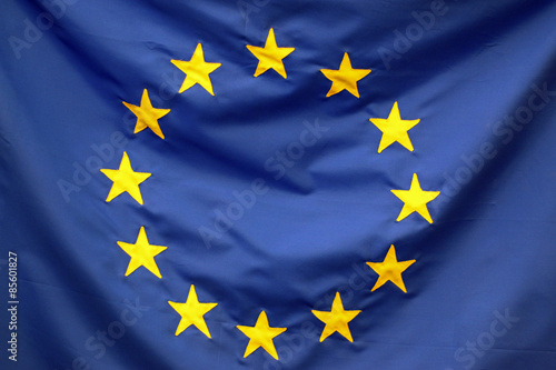 European Union Flag Closeup Detail