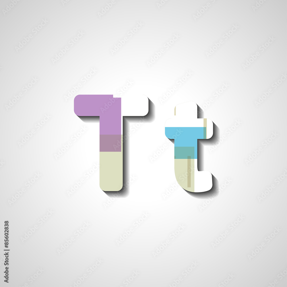 Colorful letter alphabet