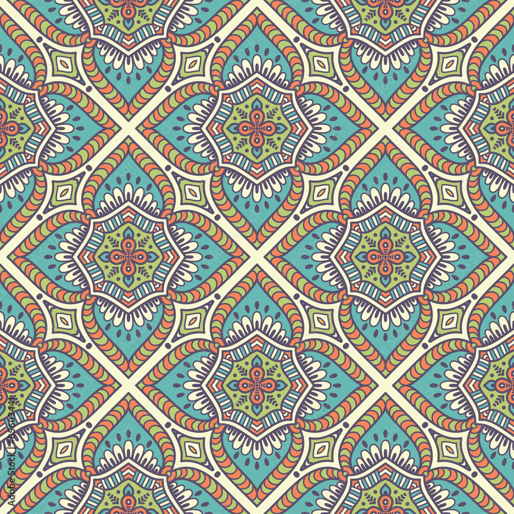 Ethnic floral seamless pattern Ethnic floral seamless pattern