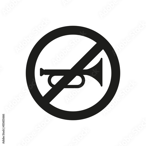 The keep quiet icon. No sound symbol. Flat