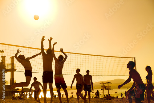 volleyball on beach