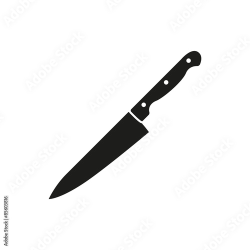 Fototapet The knife icon. Chopper Knife symbol. Flat