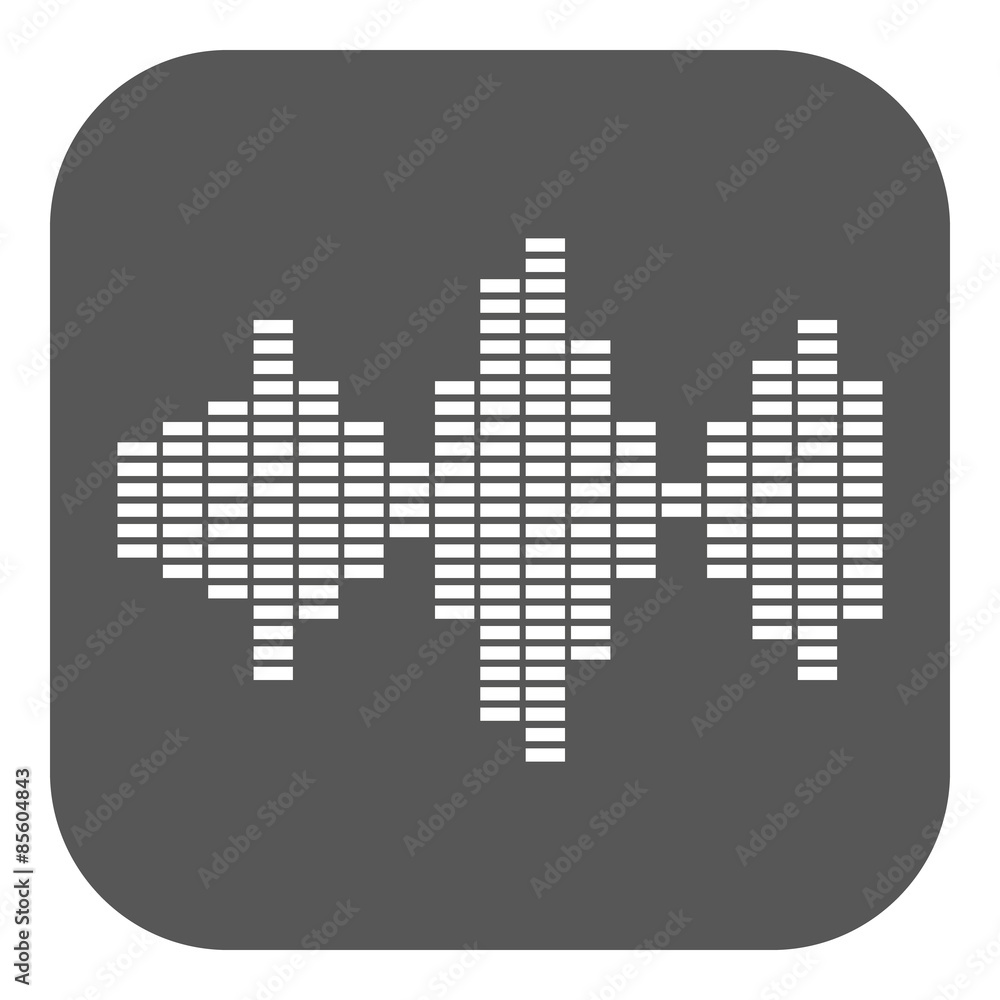The sound wave and equalizer icon. Audio, radio symbol. Flat The sound wave and equalizer icon. Audio, radio symbol. Flat