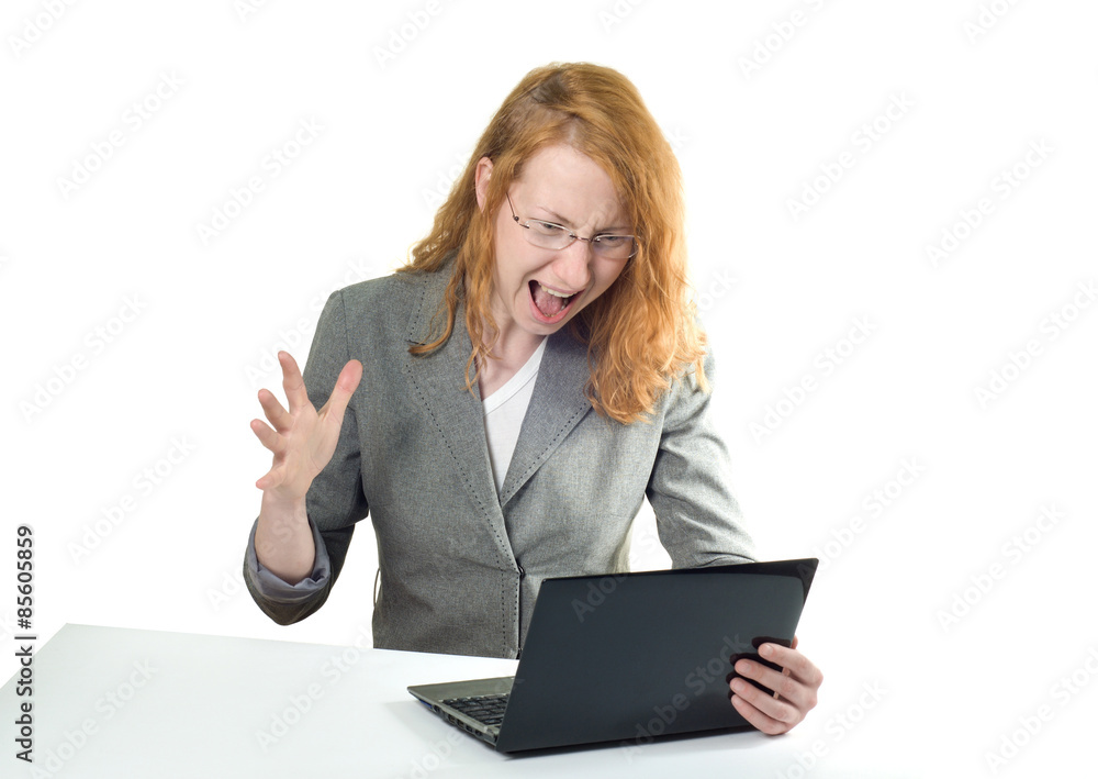 evil angry boss on white background evil angry boss on white background