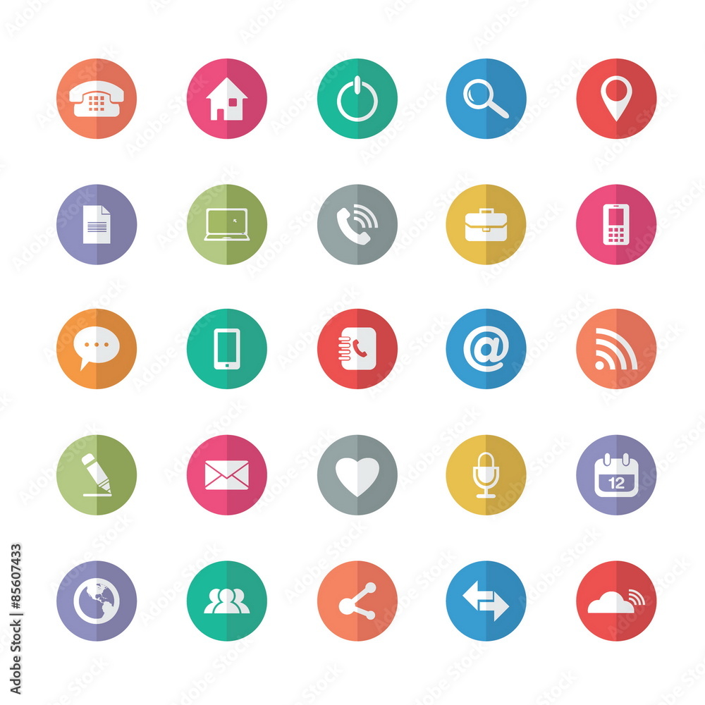 Flat design. Universal Outline Icons For Web and Mobile Flat design. Universal Outline Icons For Web and Mobile
