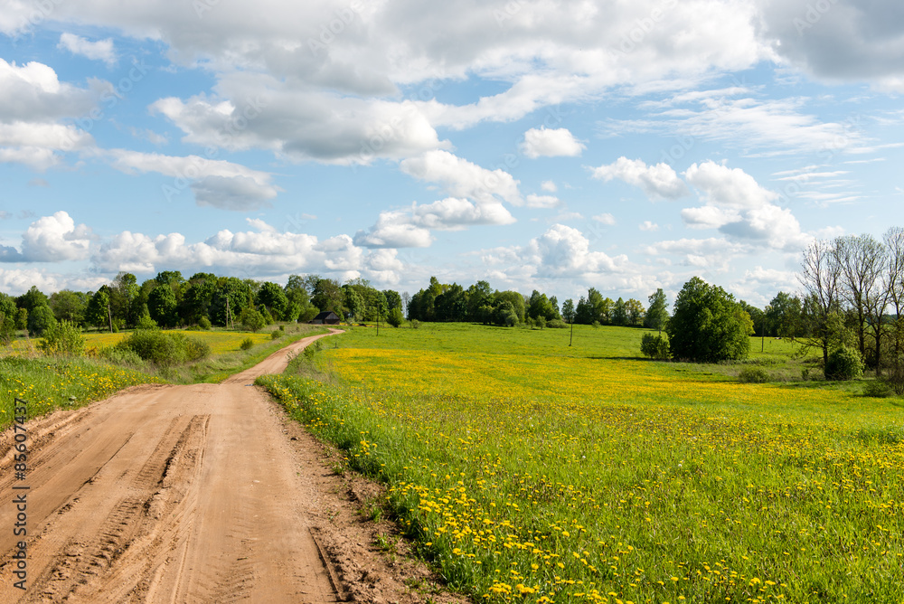 empty road in the countryside