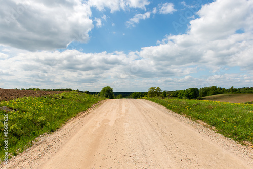 empty road in the countryside