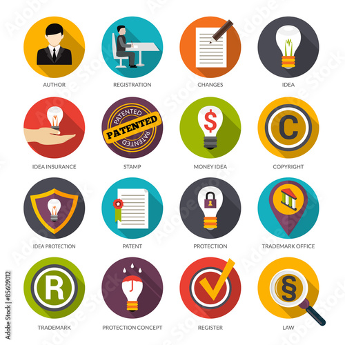 Patent Idea Protection Icons