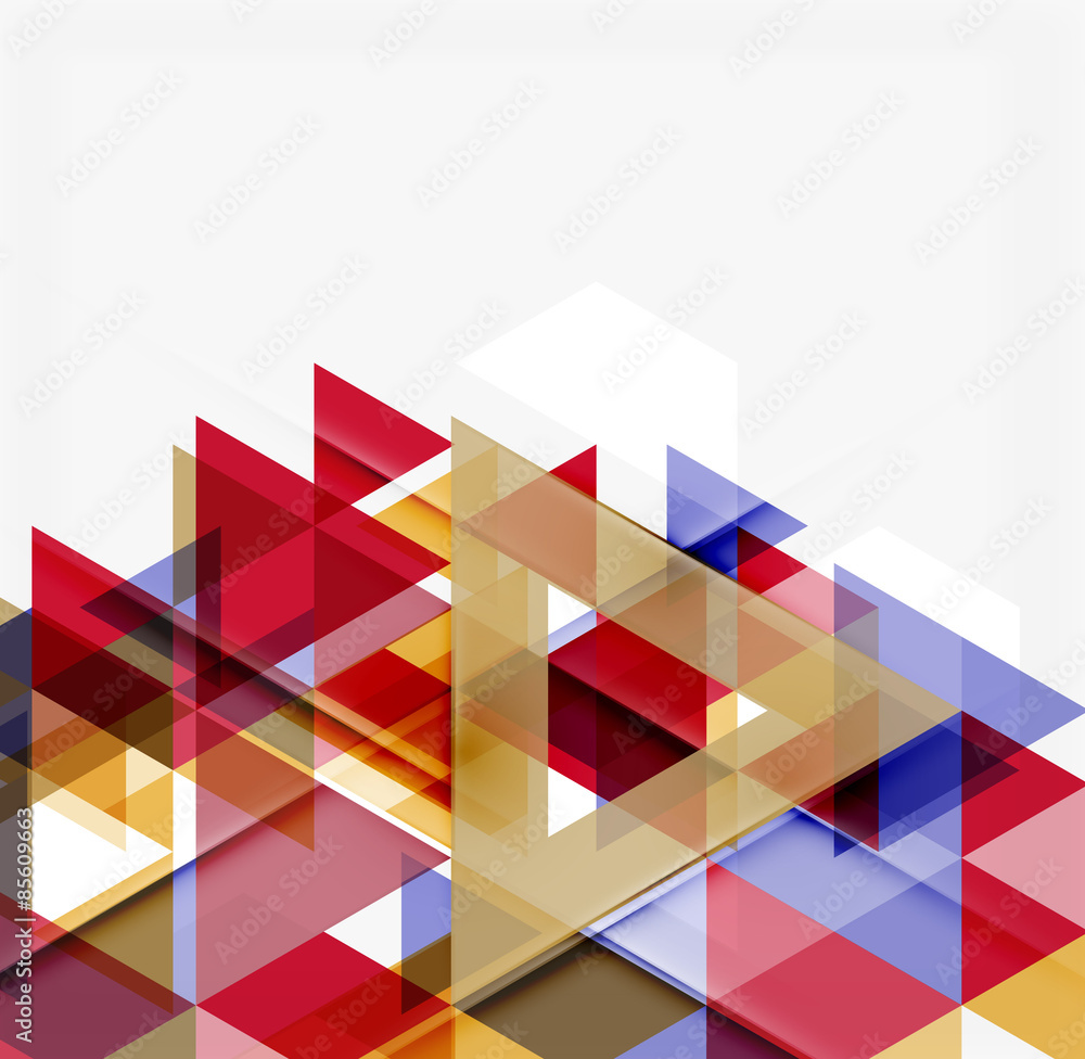 Abstract geometric background. Modern overlapping triangles