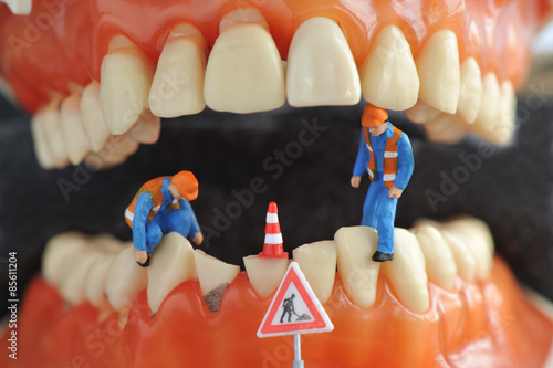 Zähne, Zahn, Zahnpflege, Zahnarzt, Zahnmedizin, Baustelle, Mundhygiene, Prophylaxe