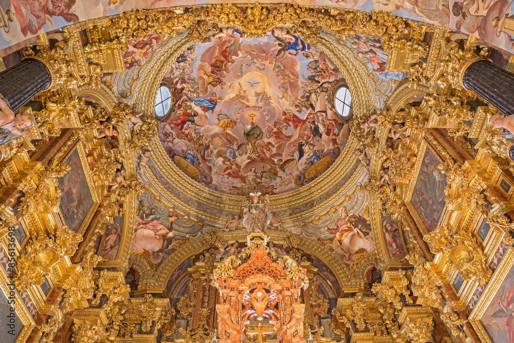 Granada - baroque sanctuary of church Monasterio de la Cartuja
