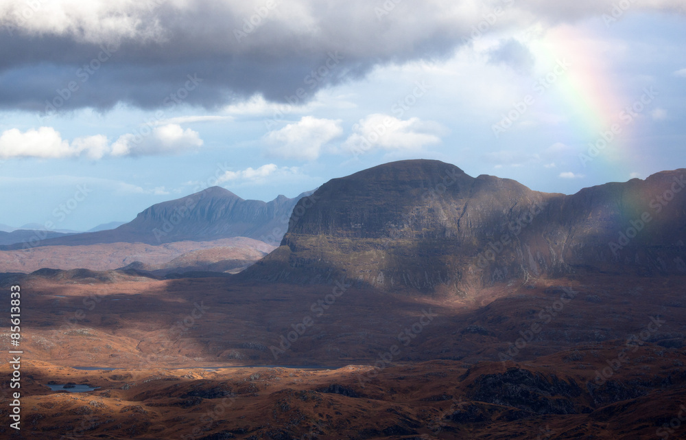 Suliven and Quinag in the Scottish Highlands