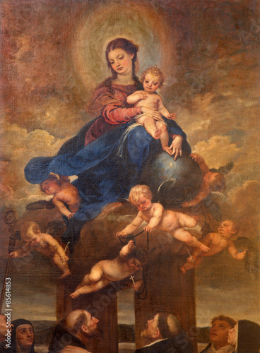 Malaga - The Virgin of the Rosary painting in the Cathedral