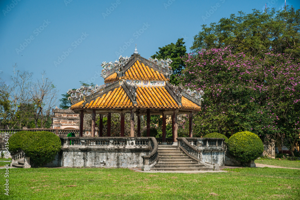 pavilion in parks of citadel in Hue