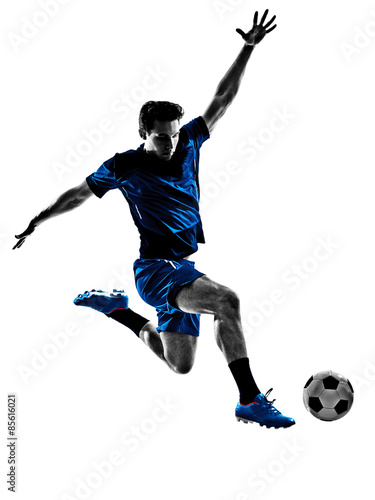 italian soccer player man silhouette  © snaptitude
