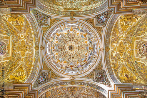 Granada - The ceiling and cupolas of church Nuestra Senora de las Angustias.