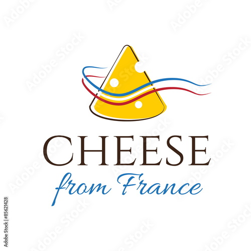 Abstract illustration of cheese and flag France