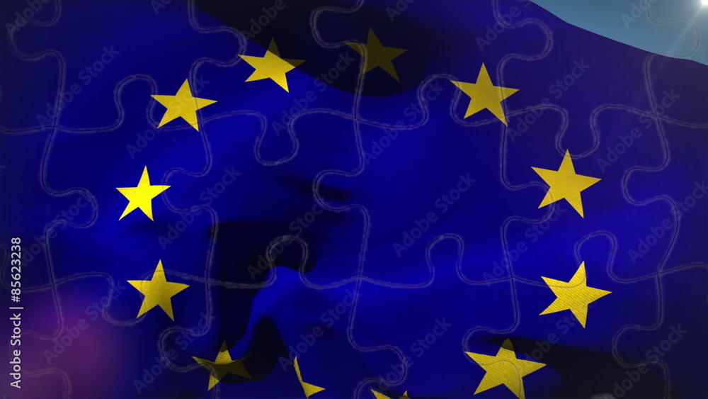 European flag waving in the wind European flag waving in the wind