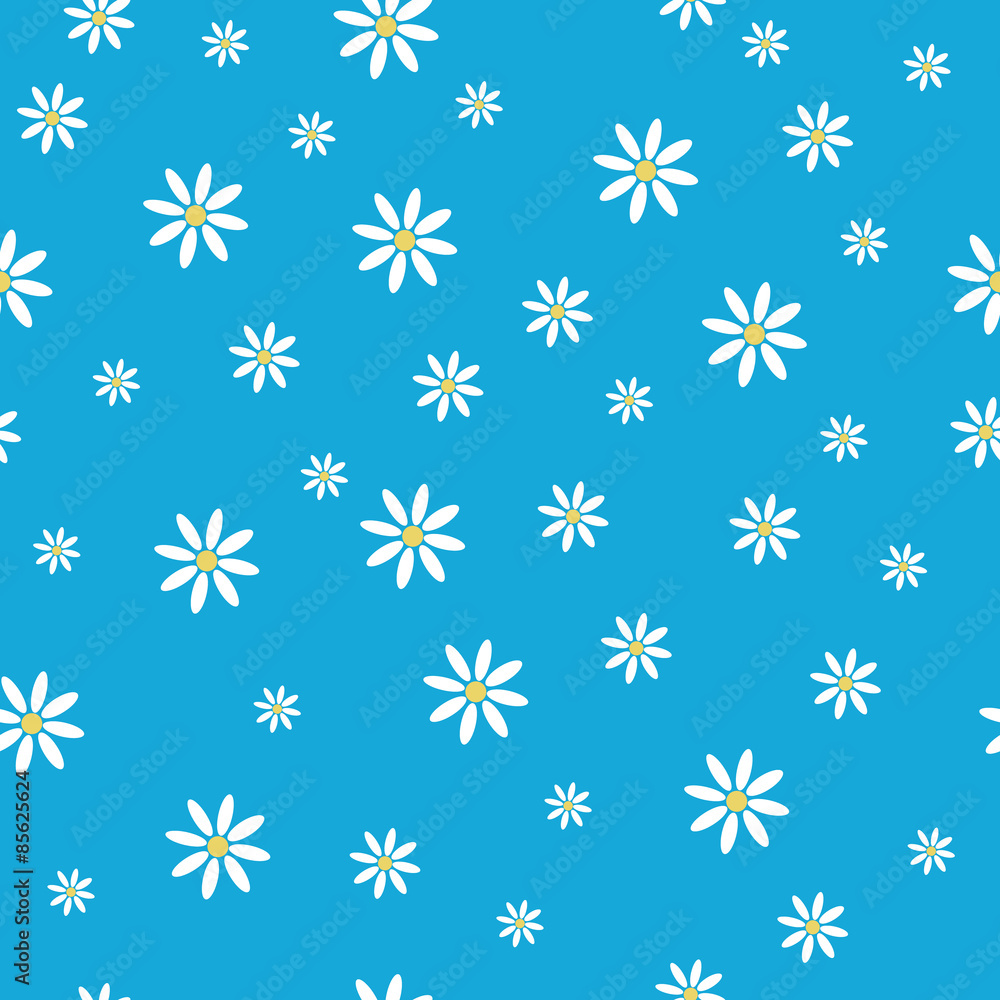 Seamless flower pattern chamomile Seamless flower pattern chamomile