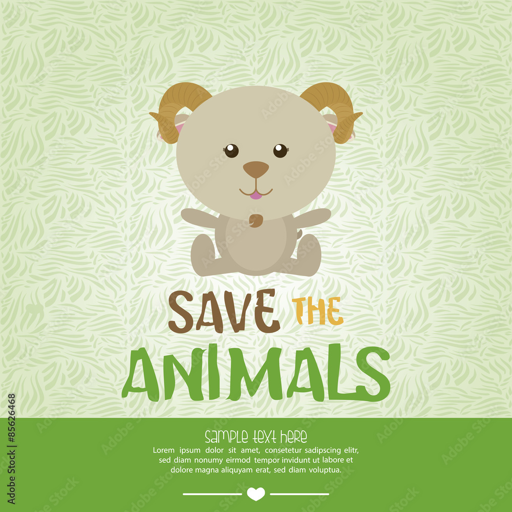 Fototapeta premium Save the Animals