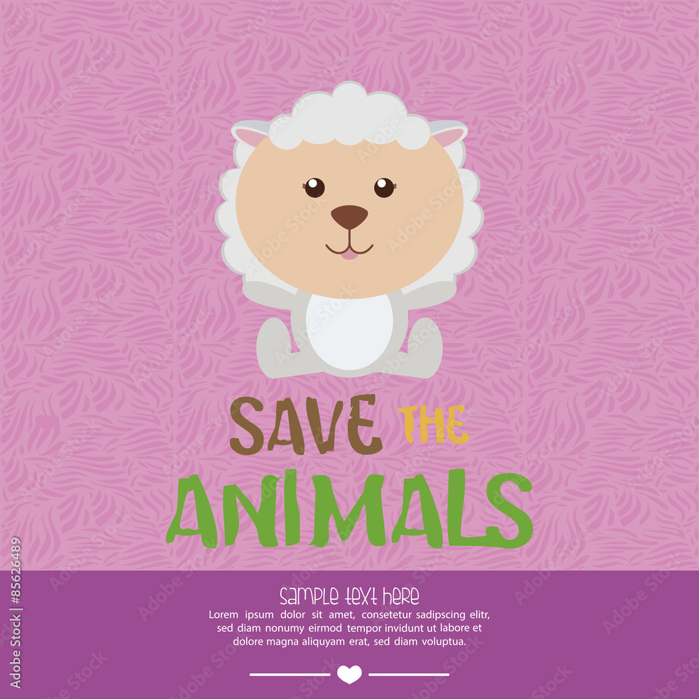 Naklejka premium Save the Animals