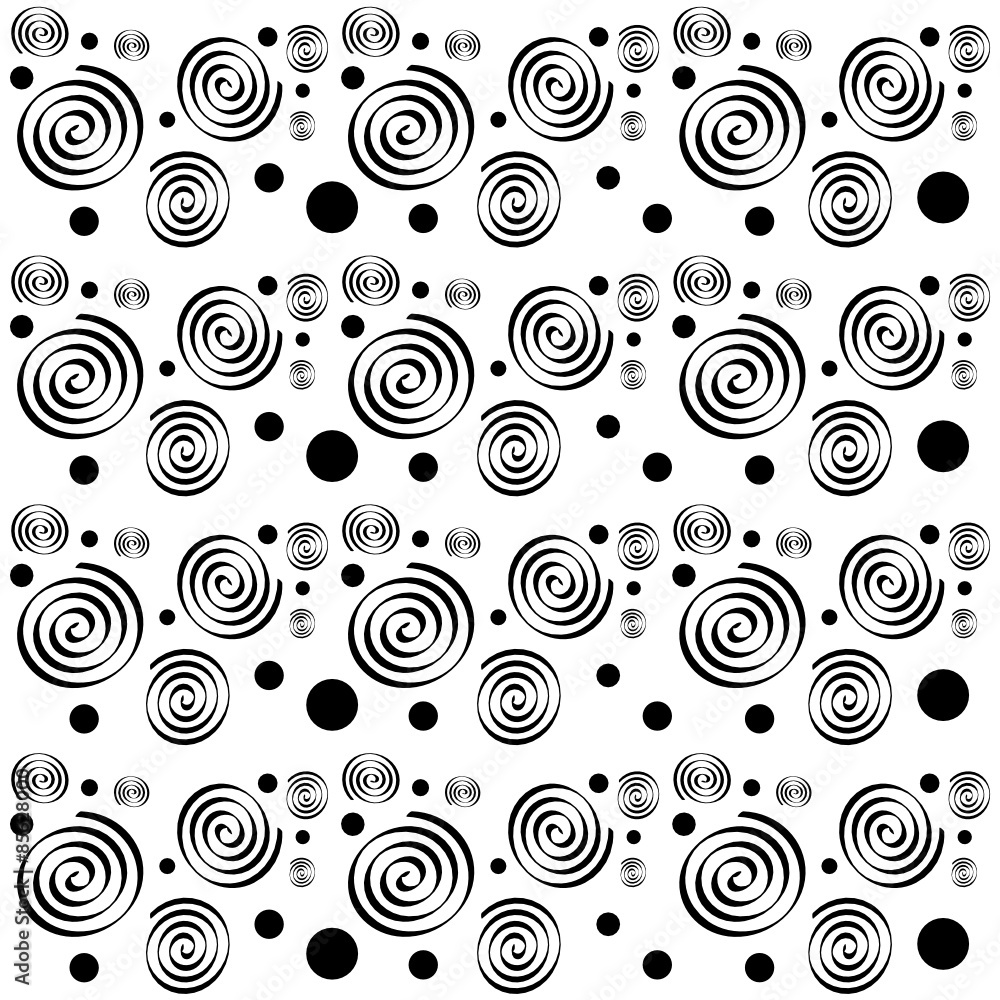 spiral black patter background in vector format