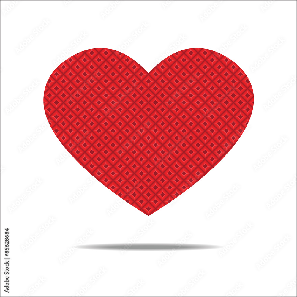 Red heart abstract isolated on a white background. Red heart abstract isolated on a white background.