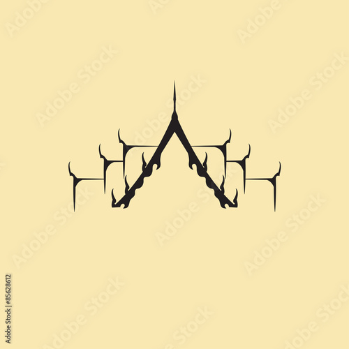 Temple thai vector