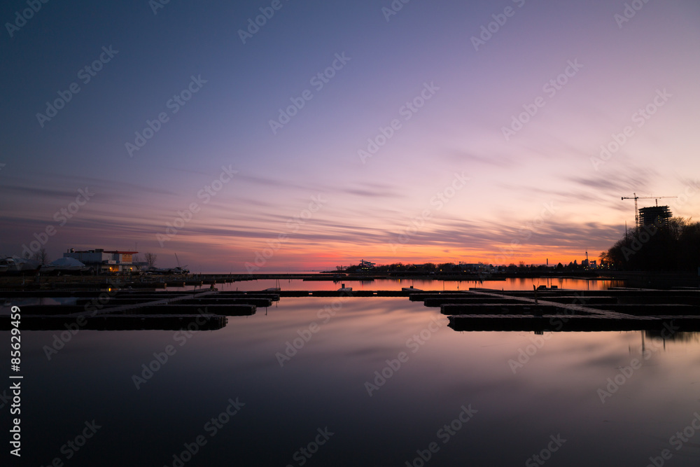 Peaceful Harbour at Sunset