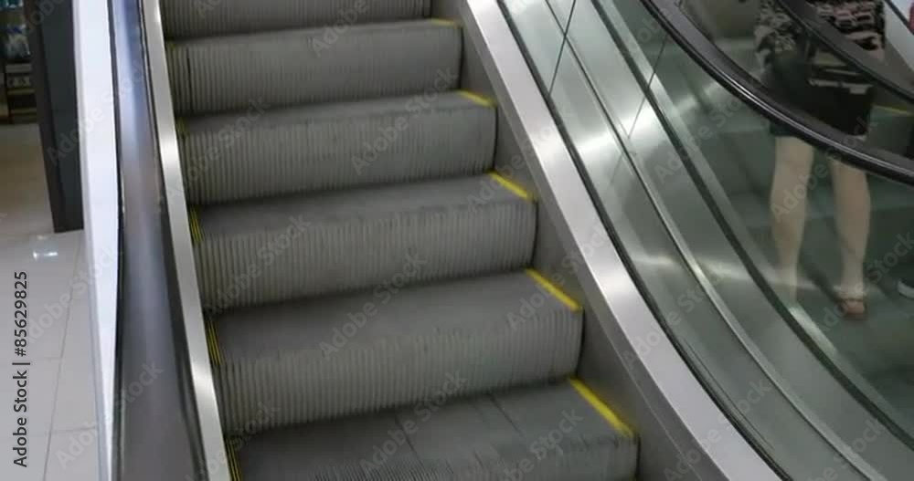 escalator in modern office building escalator in modern office building