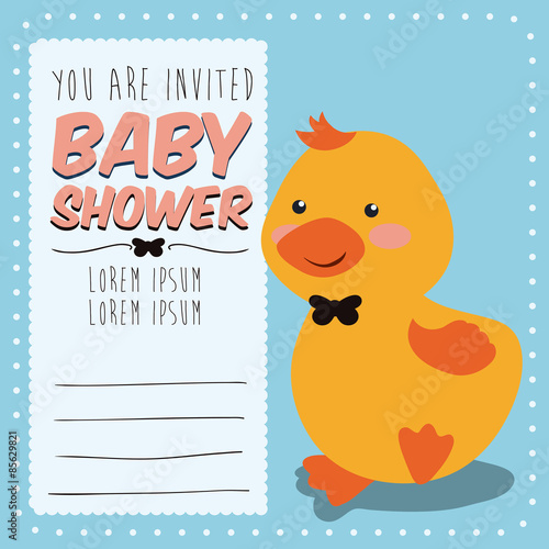 Baby shower card design.