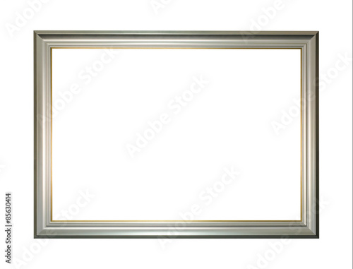 Silver picture frame isolated