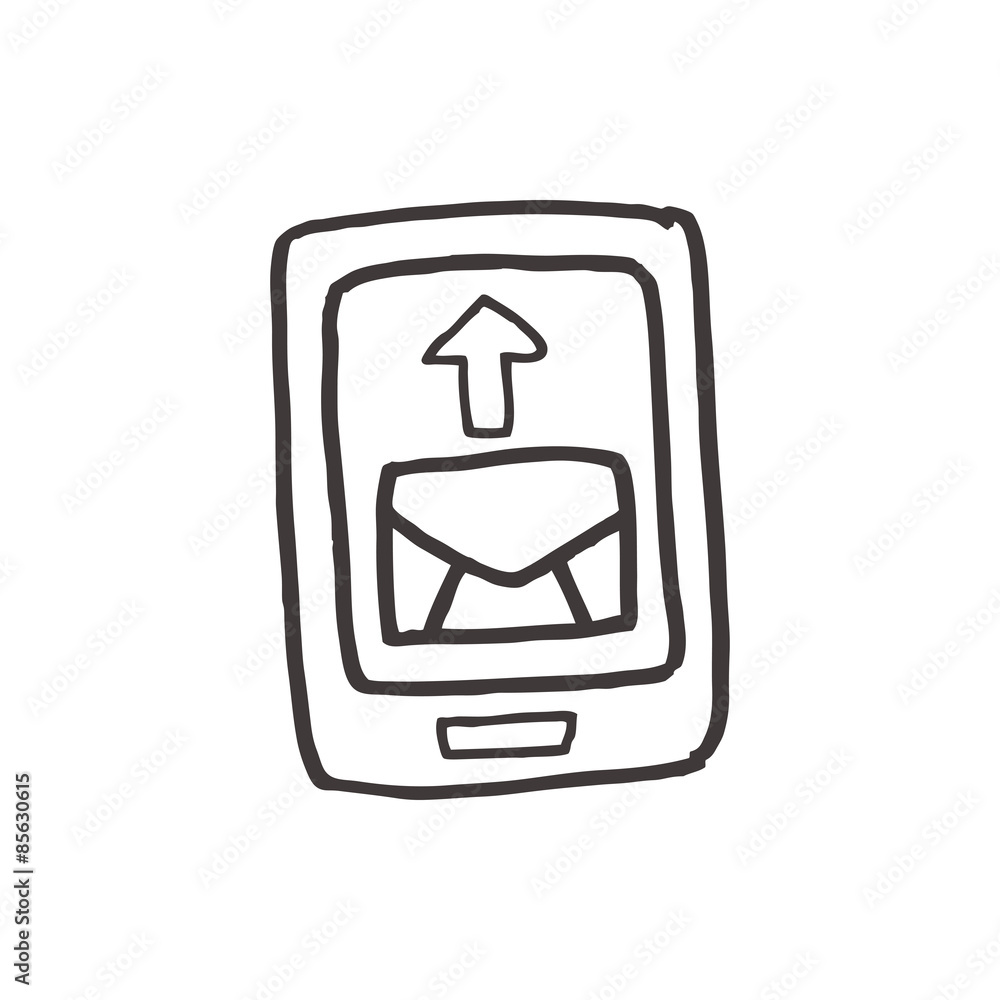 mobile email doodle drawing mobile email doodle drawing