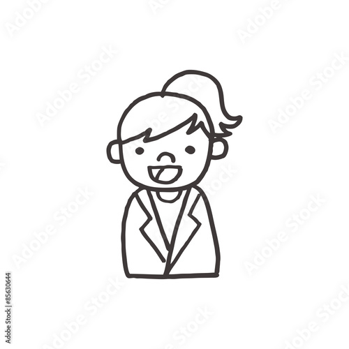 Wallpaper Mural Businesswoman doodle drawing Torontodigital.ca