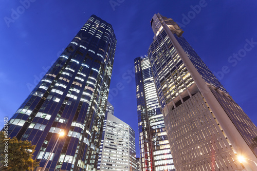 Brisbane city buildings at night