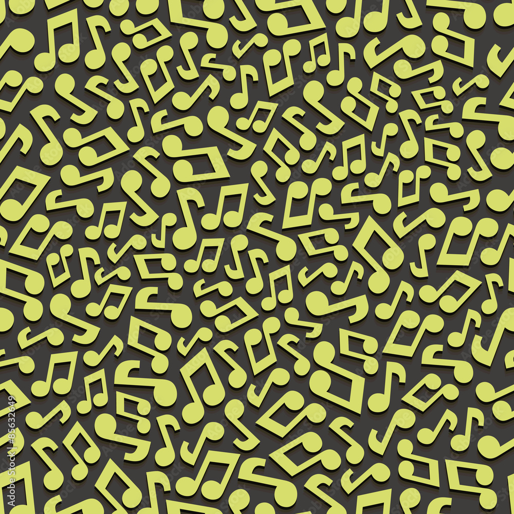 Obraz premium Musical seamless pattern with music notes.