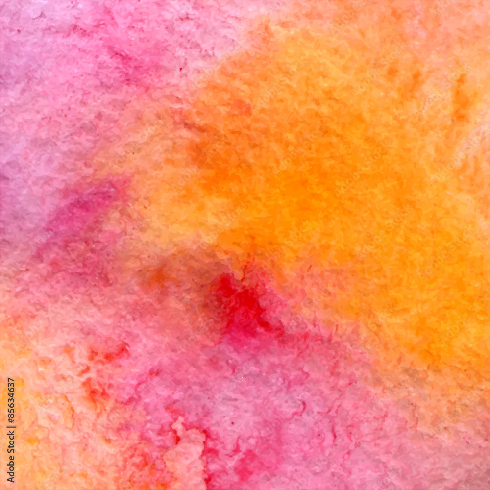 vector watercolor pink and yellow abstract background