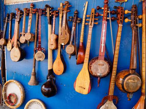 Taditional eastern musical instruments, Bukhara, Uzbekistan