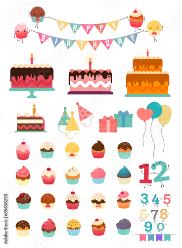 Big set of Premium Quality Birthday Party elements
